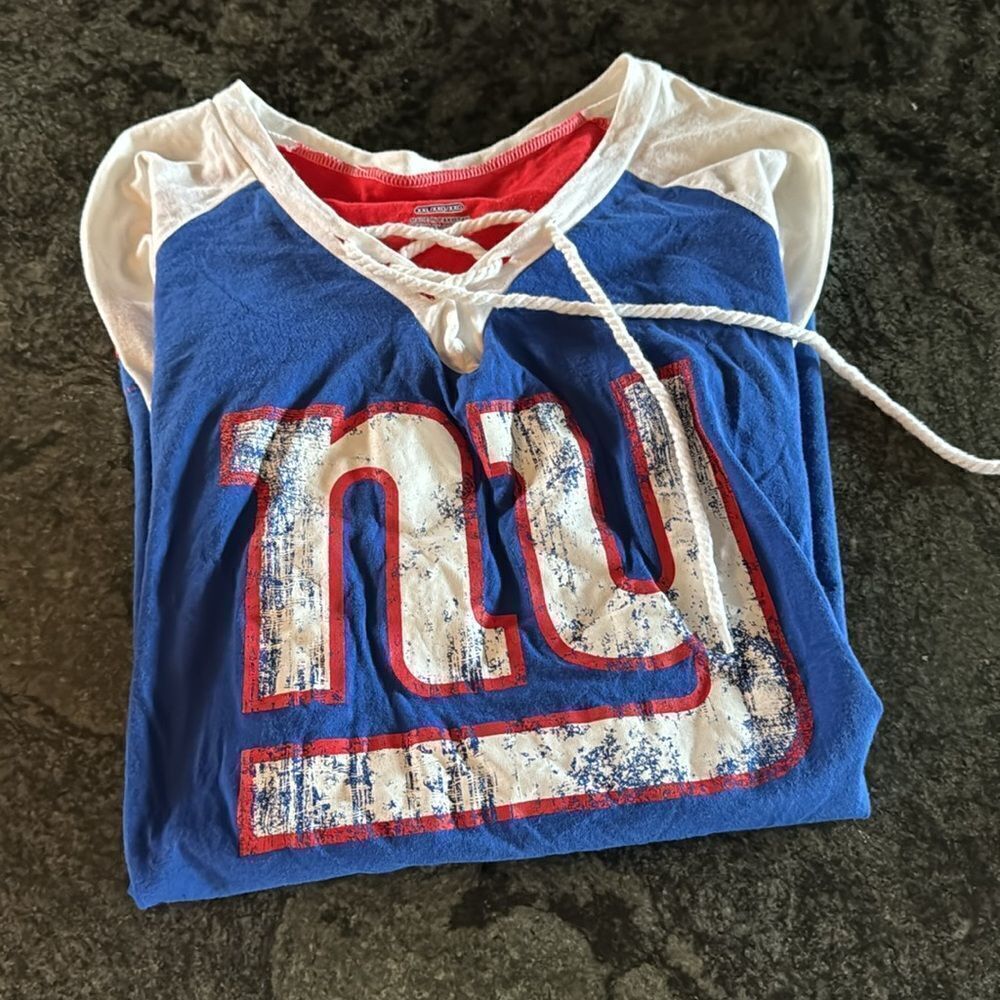 Royal Blue NY GIANTS Logo Raglan Sleeve Jersey XXL - Picture 7 of 7